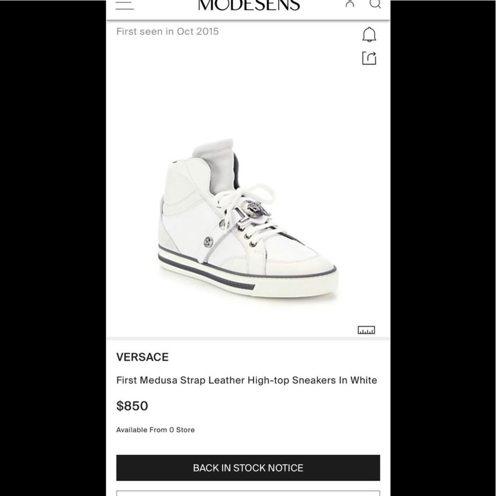 Versace- First Medusa Strap Leather High Top